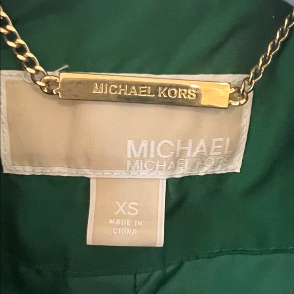 MICHAEL Michael Kors Emerald Quilted Vest with Gold Details Size XS - Picture 2 of 7